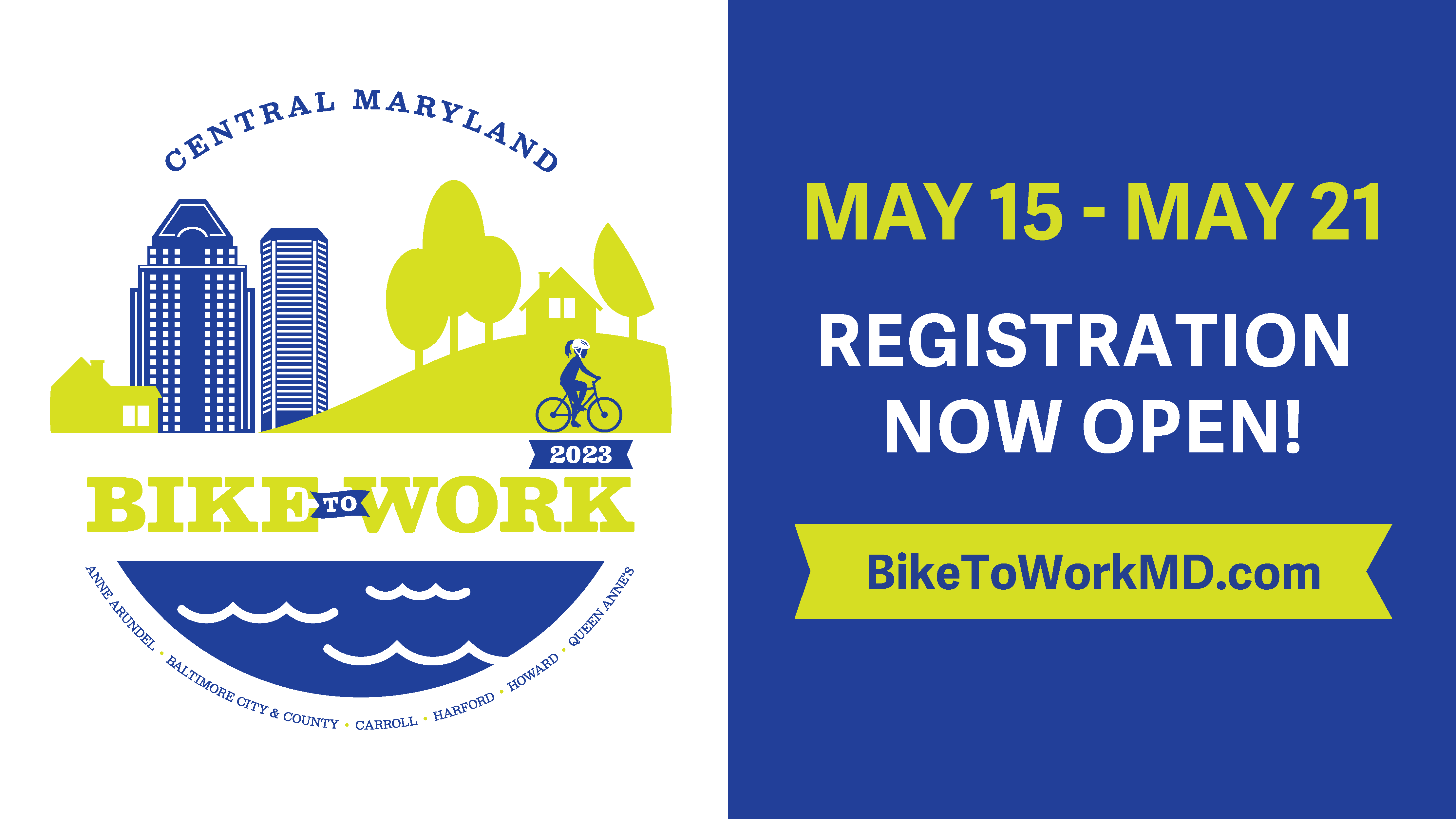 Register for 2023 Bike to Work MD at BikeToWorkMD.com.